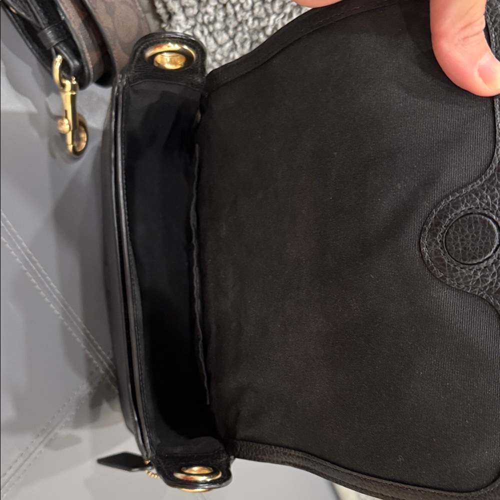 Coach Brown Pebbled Leather Crossbody Bag - Picture 9 of 9
